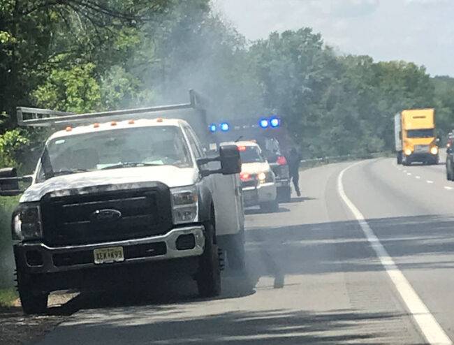 Saving a truck our of fire