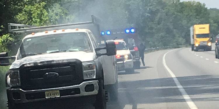 police-arrived Saving a truck our of fire